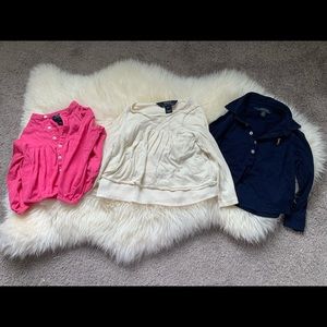 Polo Ralph Lauren Toddler Top 3 pieces Pink White and Blue Size 2T